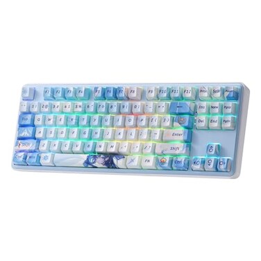 Redragon K707 PRO SE 80 Wireless Gasket RGB Gaming Keyboard 3Modes 87 Keys TKL Anime Mechanical Keyboard wHotSwap Socket DyeSub PBT Keycaps 5Layer Noise Dampening Custom Linear Switch