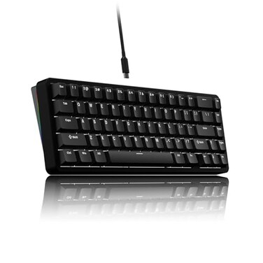 OOCTPK Chilkey ND65 Wired Aluminum Mechanical Keyboard 65 Layout Portable Gaming Keyboard PBT Doubleshot Keycaps Hot Swappable Custom Key Board for Laptop and Office PC Black