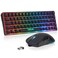 CHONCHOW 60 Wireless Gaming Keyboard and Mouse Combo RGB Backlit Rechargeable LED Light Up KeyboardsWireless Gaming Mouse and Keyboard for Xbox PS4 PS5 PC Laptop Black