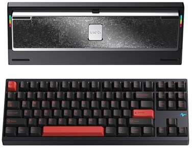 KEEBMONKEY WOBKEY Crush 80 Reboot CNC Aluminum 5Second QuickRelease TripleMode Connectivity Mechanical Keyboard with Superior Acoustics Pro Black