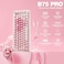 YUNZII B75 PRO Wireless Mechanical Keyboard75 Layout with KnobHot Swap Gasket Custom StructureCreamy Prelubed SwitchesRGB BacklitBluetoothTypeC24G for WinMacMilk SwitchPink