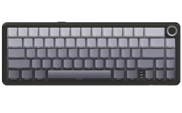 MAMBASNAKE Attack Shark X66 Gasket Wireless Mechanical Keyboard with Volume Knob60 Bluetooth24GHzWired Gaming KeyboardRGB BacklitSide Printed PBT Keycaps66 Keys Hot Swappable for PCMACBlack