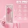 YUNZII B75 PRO Wireless Mechanical Keyboard75 Layout with KnobHot Swap Gasket Custom StructureCreamy Prelubed SwitchesRGB BacklitBluetoothTypeC24G for WinMacCocoa Cream V2 SwitchPink
