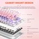 DAREU EK75PRO Sakura Pink 75 Mechanical KeyboardCreamy Wireless Gaming Keyboard with KnobRGB BacklitGasket Custom StructureSide Printed PBT KeycapsHot Swap24GhzBT51USBC for WinMAC