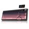 RedThunder K95 Wireless Mechanical KeyboardTFT Screen Knob TripModes Connection Gasket Custom HotSwap Keyboard RGB Backlit Prelubed Linear Switches Side Printed PBT Keycaps Gradient Pink
