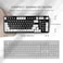 Hofotek 96 Wired Gaming KeyboardCreamy Membrane Quiet Silent Keyboard with Number Pad Volume KnobLight Up Computer USB Teclado for PC Desktop Games Office