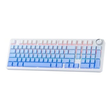 MechLands Aula F99 PRO 96 Mechanical Gaming Keyboard BT50USBC24GHz Wireless Hot Swappable Gasket Custom Keyboard with 8000mAH Battery Rotary Knob RGB Backlit for WinMac Blue