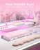 GravaStar Mercury K1 75 Pink Wireless Keyboard Aluminum Alloy Exoskeleton Design Mechanical Gaming Keyboard Gasket HotSwap Socket Linear Switches RGB Backlit
