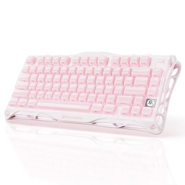 GravaStar Mercury K1 75 Pink Wireless Keyboard Aluminum Alloy Exoskeleton Design Mechanical Gaming Keyboard Gasket HotSwap Socket Linear Switches RGB Backlit