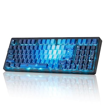 ZORNHER ZH980 Mechanical Keyboard95 Blue Creamy Keyboard with Number PadHotSwappable Custom Gaming KeyboardShine Through Dye Sublimation PBT KeycapsCreamy Sounding Linear Switches