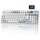 YUNZII IF99 Wireless Mechanical Gaming Keyboard with Smart LCD Display QMKVIA Programmable BT24GUSBC Gasket Mounted Hot Swap RGB 96 Layout for MacWin White Cocoa Cream V2 Switch