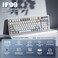 YUNZII IF99 Wireless Mechanical Gaming Keyboard with Smart LCD Display QMKVIA Programmable BT24GUSBC Gasket Mounted Hot Swap RGB 96 Layout for MacWin White Cocoa Cream V2 Switch