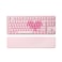 YUNZII B87 Wireless Mechanical KeyboardQMKVIA ProgrammableTKL Layout 87 KeysBT24GUSBCHot Swap Gasket Mount RGB Backlit Gaming with Wrist Rest for WinMac Pink Milk V2