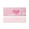 YUNZII B87 Wireless Mechanical KeyboardQMKVIA ProgrammableTKL Layout 87 KeysBT24GUSBCHot Swap Gasket Mount RGB Backlit Gaming with Wrist Rest for WinMac Pink Milk V2