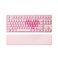 YUNZII B87 Wireless Mechanical KeyboardQMKVIA ProgrammableTKL Layout 87 KeysBT24GUSBCHot Swap Gasket Mount RGB Backlit Gaming with Wrist Rest for WinMac Pink Cocoa Cream V2