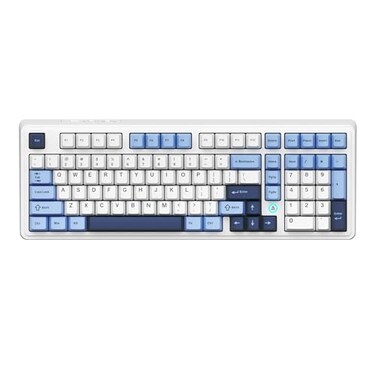 NACODEX ACODEX Ajazz AK980 V2 Blue White Wireless Mechanical Gaming KeyboardTriMode BT5024GHzUSBC Hot Swappable RGB Backlit Computer Gaming Keyboards for PCTabletPSXbox