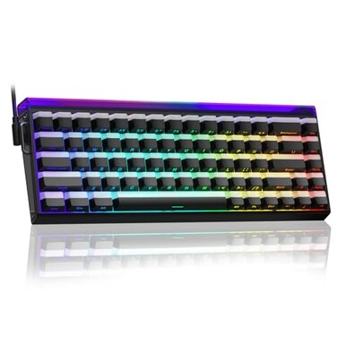 AULA Hero 68 HE 60 Gaming Keyboard Wired Hall Effect Magnetic Switch Keyboard with 8K Hz Polling Rate Side Printed PBT Keycaps RGB Backlit Light Box Customizable Web Software for PCMac Gamers