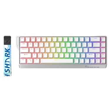 GK GAMAKAY x NaughShark NS68 Rapid Trigger Wired Gaming Keyboard 65 Hall Effect Mechanical Keyboard 8KHz Polling Rate 001mm RT Snap Tap Outemu Peach Crystal Magnetic Switch WhiteShine Through