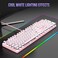 Gaozen Typewriter Mechanical Gaming Keyboard with RGB Backlit Red Switches 104 Keys Retro Round Keycap Wired Typewriter Style Comfortable Typing Soud Pink