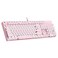 Gaozen Typewriter Mechanical Gaming Keyboard with RGB Backlit Red Switches 104 Keys Retro Round Keycap Wired Typewriter Style Comfortable Typing Soud Pink