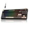 RK ROYAL KLUDGE R87 Pro Wired Mechanical Keyboard with Hot Swappable Knob 75 Creamy Gaming Keyboard 88 Keys TKL Gasket Mounted RGB Backlit with QMKVIA MDA Profile Linear Creamy Switch Black