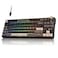 RK ROYAL KLUDGE R87 Pro Wired Mechanical Keyboard with Hot Swappable Knob 75 Creamy Gaming Keyboard 88 Keys TKL Gasket Mounted RGB Backlit with QMKVIA MDA Profile Linear Creamy Switch Black