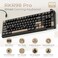 RK ROYAL KLUDGE R98 Pro Wired Mechanical Keyboard 96 Creamy Gaming Keyboard RGB Backlit with Number Pad and Volume Knob Gasket Mount MDA Profile PBT Keycaps Hot Swappable Prelubed Linear Switch