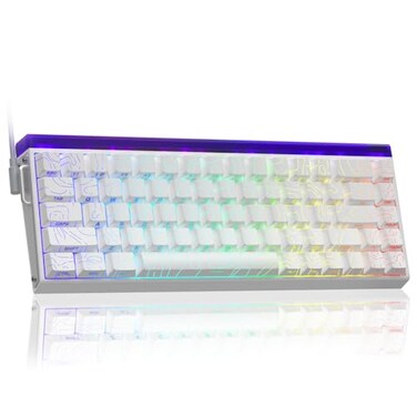 AULA Hero 68 HE 60 Gaming Keyboard Wired Hall Effect Magnetic Switch Keyboard with 8K Hz Polling Rate Side Printed PBT Keycaps RGB Backlit Light Box Customizable Web Software for PCMac Gamers