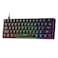 Newmen GM611 Mechanical KeyboardRainbow LED Backlit Gaming Wired Keyboards Compact Mini 61 Keys Portable 60 Percent Mechanical Keyboard with Black Keycapsfor Windows Laptop PC Linear Red Switches