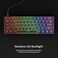 Newmen GM611 Mechanical KeyboardRainbow LED Backlit Gaming Wired Keyboards Compact Mini 61 Keys Portable 60 Percent Mechanical Keyboard with Black Keycapsfor Windows Laptop PC Linear Red Switches