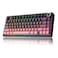 MechLands Aula F75 PRO 75 Wireless Gaming Keyboard Gasket Mechanical Custom Keyboard with FiveLayer Padding BT24GHzUSBC Hot Swappable Knob RGB Reaper Switches Black Pink