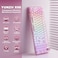 YUNZII X98 QMKVIA Wireless Mechanical Gaming Keyboard with KnobTriMode BT50USBC24GHz Hot Swappable KeyboardPrelubed Switches Gasket Mount RGB Backlit for WinsMac Pink Snow Switch