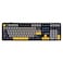 MechLands Aula F108 100 Wireless Gaming Keyboard Full Size Custom Gasket Mechanical Keyboard 4000mAh Battery Programmable 108 Keys HotSwappable for WinMac GreyYellow