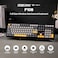 MechLands Aula F108 100 Wireless Gaming Keyboard Full Size Custom Gasket Mechanical Keyboard 4000mAh Battery Programmable 108 Keys HotSwappable for WinMac GreyYellow