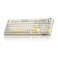 SOLAKAKA KI99 Pro 96 Wireless Gaming Keyboard RGB Creamy Keyboardw with Knob HotSwappable PreLubed Switches Gasket Structure Mechanical Keyboards BeigeWhite NonSilent Version