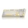 SOLAKAKA KI99 Pro 96 Wireless Gaming Keyboard RGB Creamy Keyboardw with Knob HotSwappable PreLubed Switches Gasket Structure Mechanical Keyboards BeigeWhite NonSilent Version