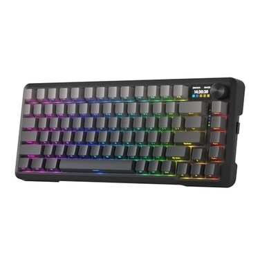 Redragon K724 PRO Wireless Gasket Gaming Keyboard wHype 114 TFT Screen Knob 81Key 75 Mechanical Keyboard 5Layer Noise Dampening HotSwap SouthFacing RGB Socket Gradient PBT Keycaps