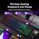 Redragon S107KS Wireless Gaming Keyboard and Mouse RGB Backlit 3 Mode Wired24GBT Up to 10000 DPI Gaming Mouse with Software Ultra Lightweight 65g 25 Key AntiGhosting Keyboard for PC