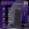 RK ROYAL KLUDGE X87 Mechanical Keyboard 75 Wired Keyboard Gaming with 86 Keys Gasket Mount IceBlue Backlight Purple Shell Design Software Support HotSwappable Creamy Switch Black