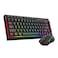 Redragon Wireless Gaming Keyboard and Mouse Combo Bluetooth24GUSBC Wired RGB Backlit 60 Portable Quiet Rechargeable Macro Membrane Keyboard 12800 DPI Mouse with Software for WinMAC