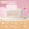 YUNZII C75 Wireless Mechanical Keyboard75 Layout HotSwappable NKROBT5024GUSBC ModeDyeSub PBT MOA KeycapsRGB Gasket MountCute Cake Design for MacWinGaming Beige Milk V2 Switch
