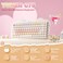 YUNZII C75 Wireless Mechanical Keyboard75 Layout HotSwappable NKROBT5024GUSBC ModeDyeSub PBT MOA KeycapsRGB Gasket MountCute Cake Design for MacWinGaming Beige Candy Switch