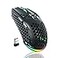 SOLAKAKA SM600 Honeycomb Shell Gaming Mouse WirelessTriModes BT24G WirelessTypeC Wired Gamer Mouse with 2 Side Buttons Macro Programmable and RGB Light for PCMacLaptopBlack