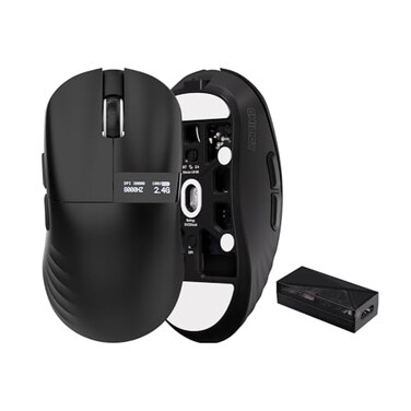 OOCTPK Chilkey Wireless Mouse Glacier LW 8K M Gaming Mouse with OLED Screen 8K Polling Rate 30000 DPI Optical Tracking 750 IPS Bluetooth 5224GUSBC 49g Super Lightweight 100 Million Clicks