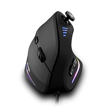 zelotes Wired Gaming Mouse with Joystick10000DPI11 Programmable ButtonsRGBUSB Optical Corded Vertical Ergonomic MouseMice for LaptopPCMacBlack