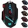 Zelotes T90 Professional 9200 DPI High Precision USB Wired Gaming Mouse8 ButtonsWith 7 kinds modes of LED Colorful Breathing Light Weight Tuning Set Black