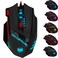 Zelotes T90 Professional 9200 DPI High Precision USB Wired Gaming Mouse8 ButtonsWith 7 kinds modes of LED Colorful Breathing Light Weight Tuning Set Black