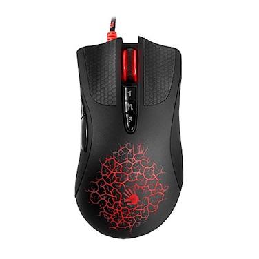Bloody AL90 Optical Gaming Mouse with Light Strike LK Optical Switch Scroll 8 Programmable Buttons and Advanced Macros Ergonomic Right Hand Grip Button Grips Colored Profile Selection