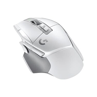 Logitech G502 X Lightspeed Wireless Gaming Mouse Optical Switches 13 Buttons 140 hrs Battery Life USBC Infinite Scroll Toggle PowerPlay Wireless Charging Capable for PCMacOS White