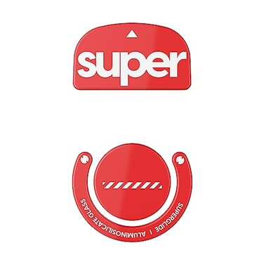 Pulsar Gaming Gears Superglide2 Glass Mouse Skates for Logitech G Pro X Superlight Red Controllable Speed Surface Polished Edge Ultra Smooth Durable Gaming Feet TypeC Red